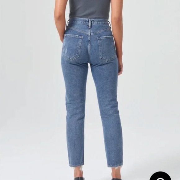 Agolde High Rise Riley Jeans in Frequency - Picture 2 of 5